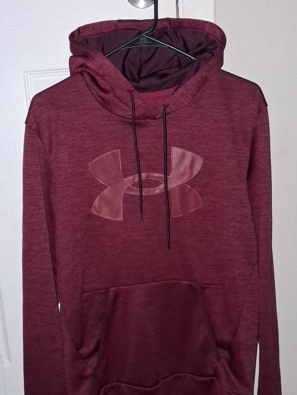 Under Armour Men's Burgundy Crewneck Hoodie with Logo